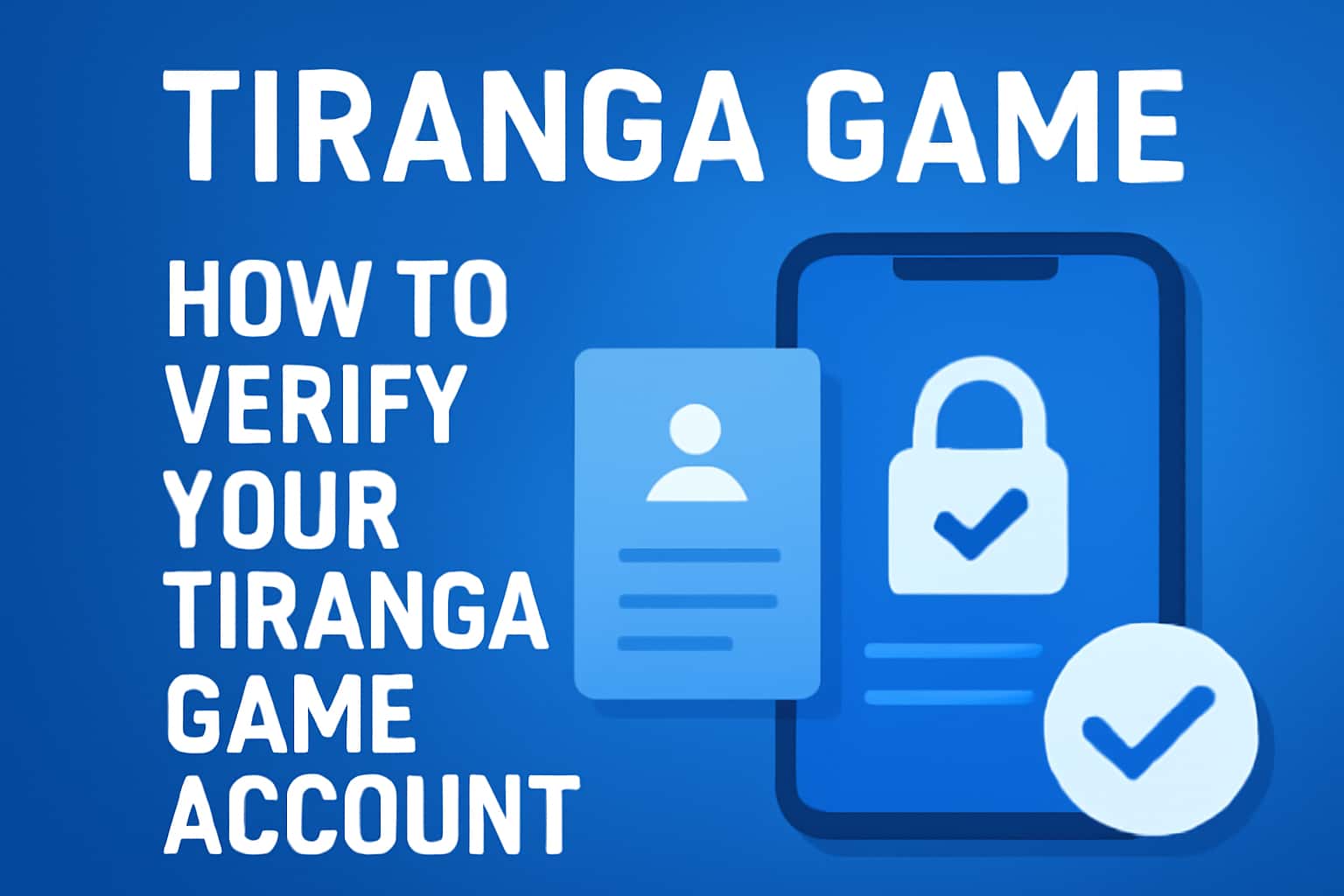 A visual representation of the verification process for Tiranga Game accounts, emphasizing account security measures.