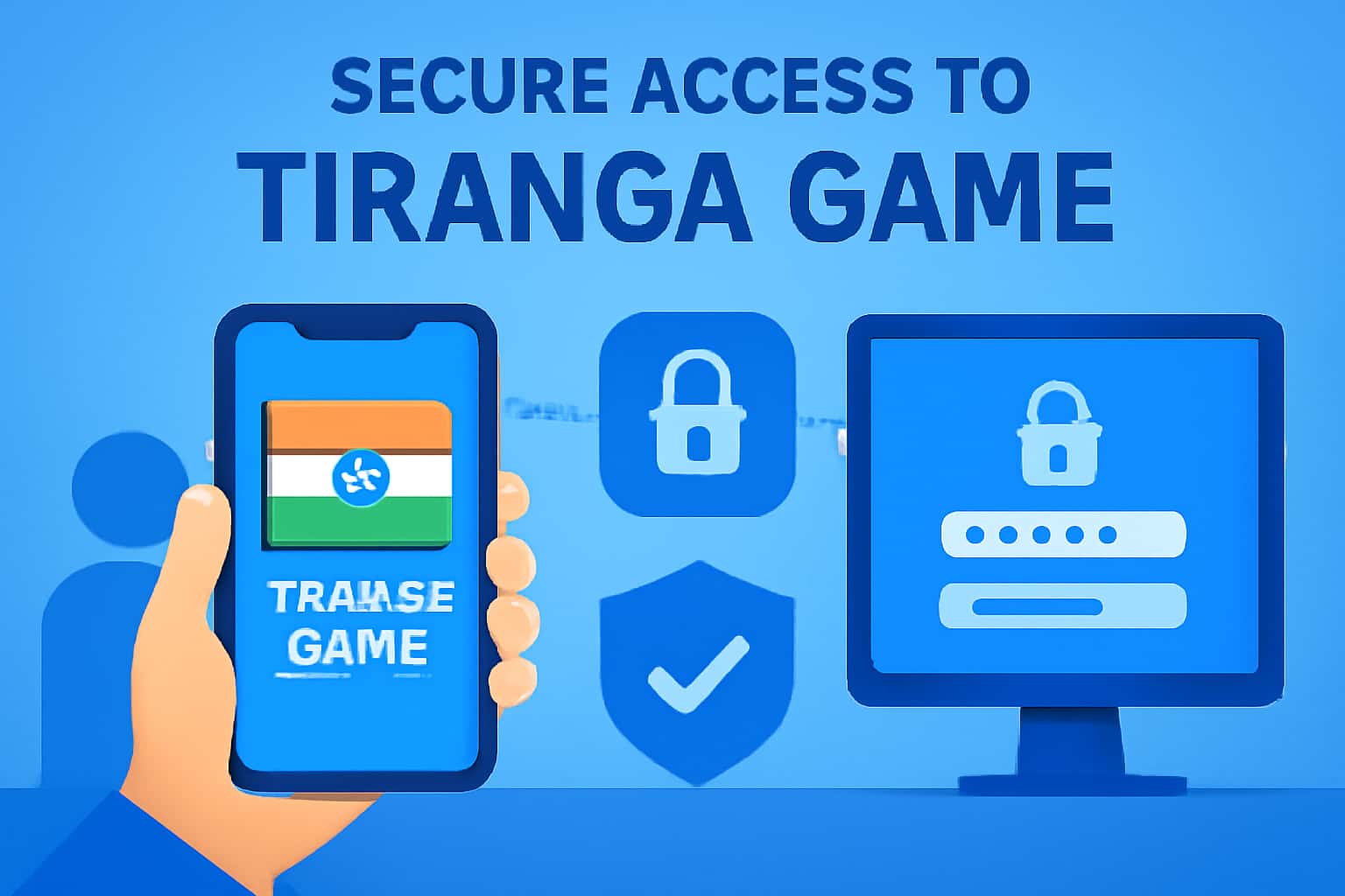 An informational representation of secure access related to Tiranga Game.