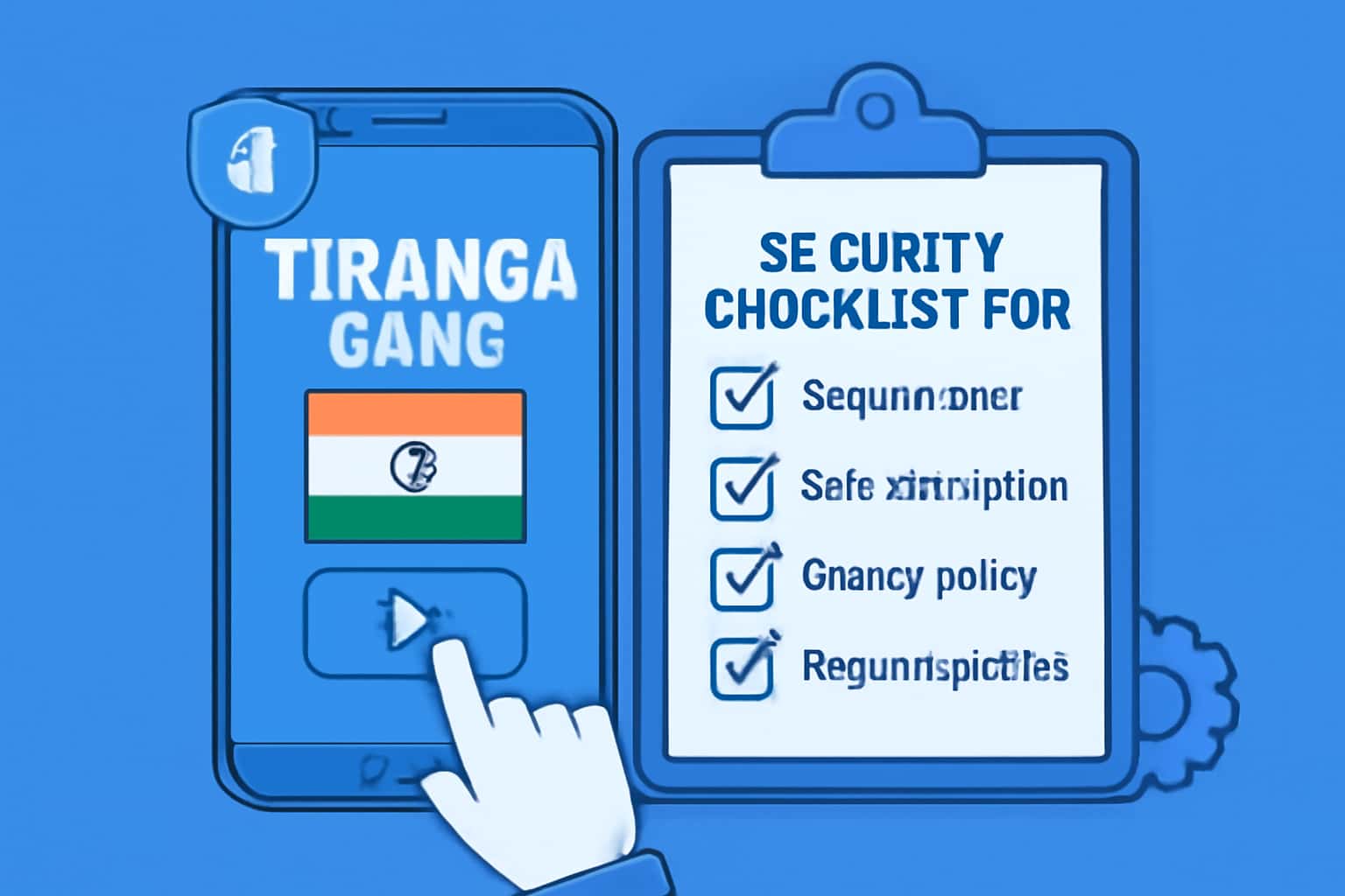 A visual representation of a security checklist for Tiranga Game highlighting account safety measures.