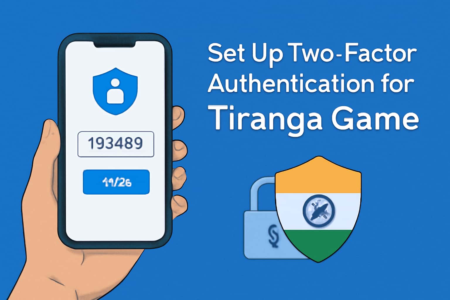 Informative visual about setting up Two-Factor Authentication for Tiranga Game.