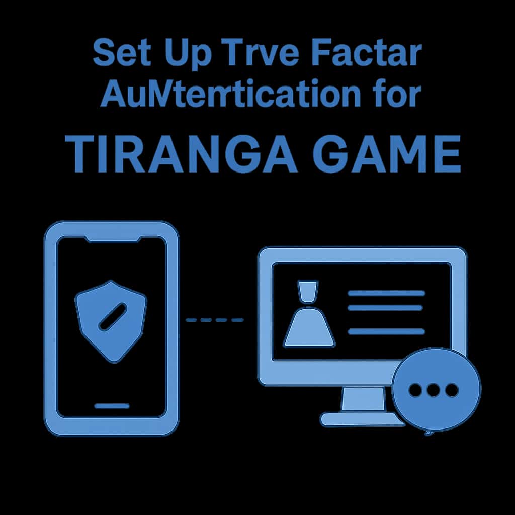 Diagram illustrating steps for setting up Two-Factor Authentication for Tiranga Game.