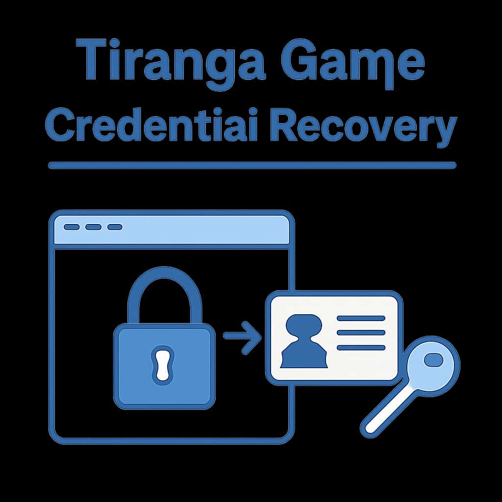 An educational diagram on the Tiranga Game Credential Recovery process.