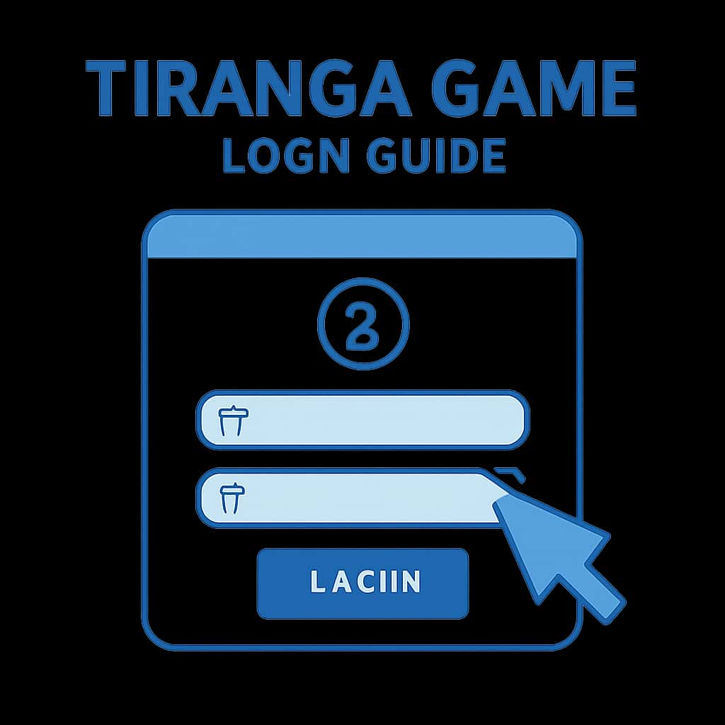A diagram illustrating secure login steps for the Tiranga Game.